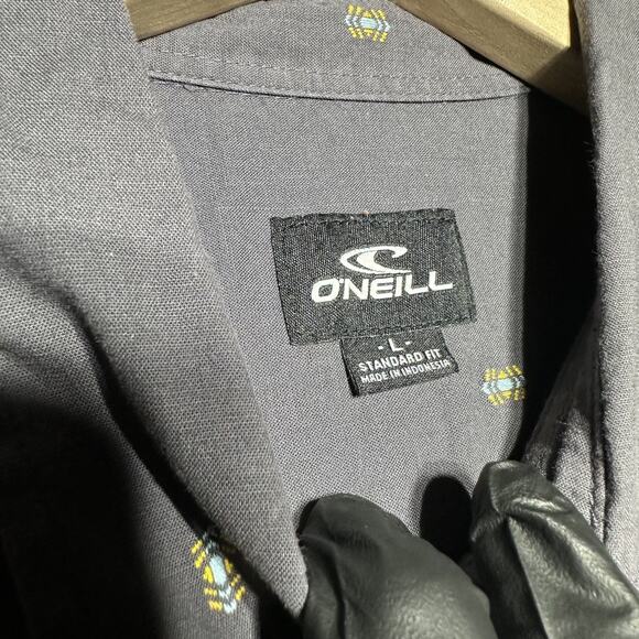 O'Neil Shirt Men's L Gray Short Sleeve Button Up SP2104106 - Picture 4 of 11